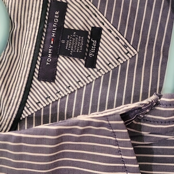 Tommy Hilfiger Striped Button Down Top Career Work Preppy - Picture 3 of 6